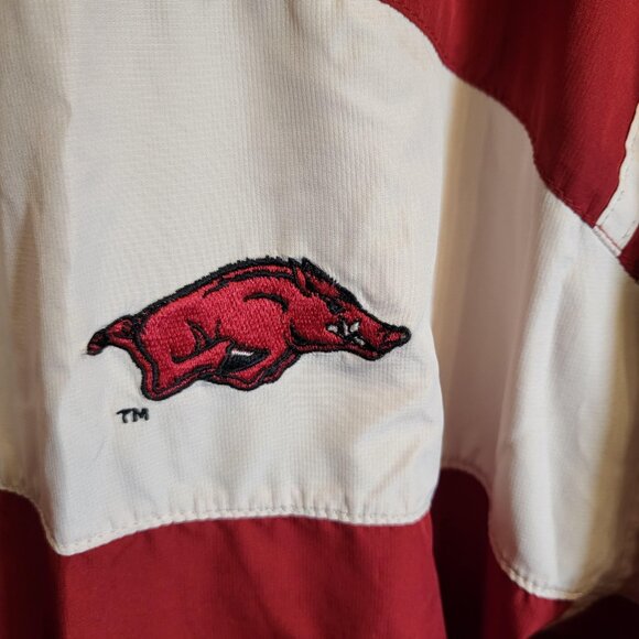 Adidas Men's Vintage 90's Windbreaker Jacket Arkansas Razorbacks Size Large - Picture 3 of 11